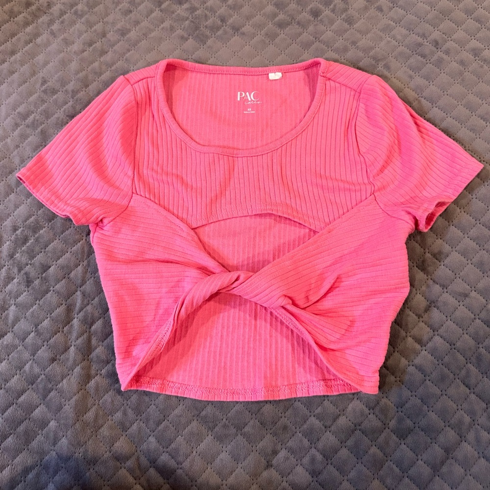 Pacsun Pac Cares twist front crop top
